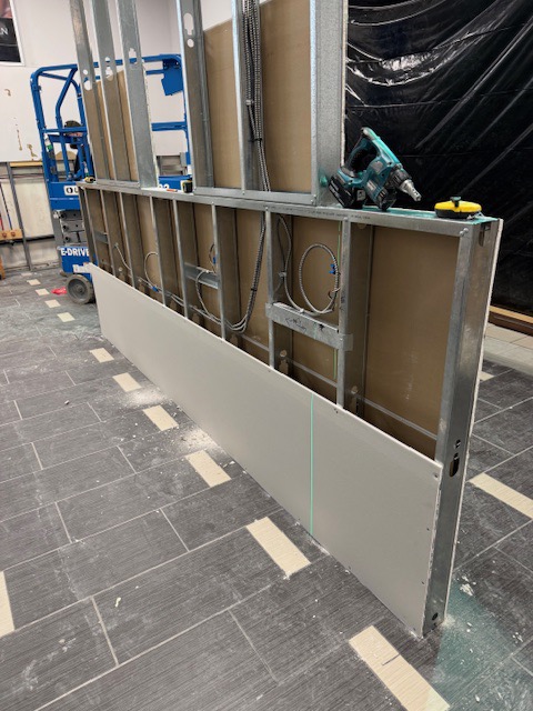 Custom sheet metal framing fabricated for a commercial project